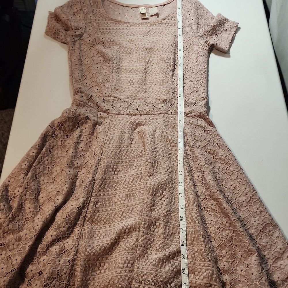 H&M Pink Fit and Flare Mini Dress In Size 0 - Picture 7 of 10